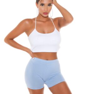 SEXY LEGGING - kurz, babyblau