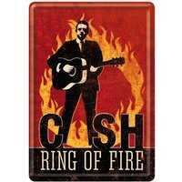 Johnny Cash- Ring of Fire Blechpostkarte