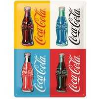Coca Cola Four Bottles Blechschild