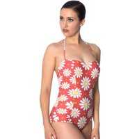 Crazy Daisy Swimsuit Red
