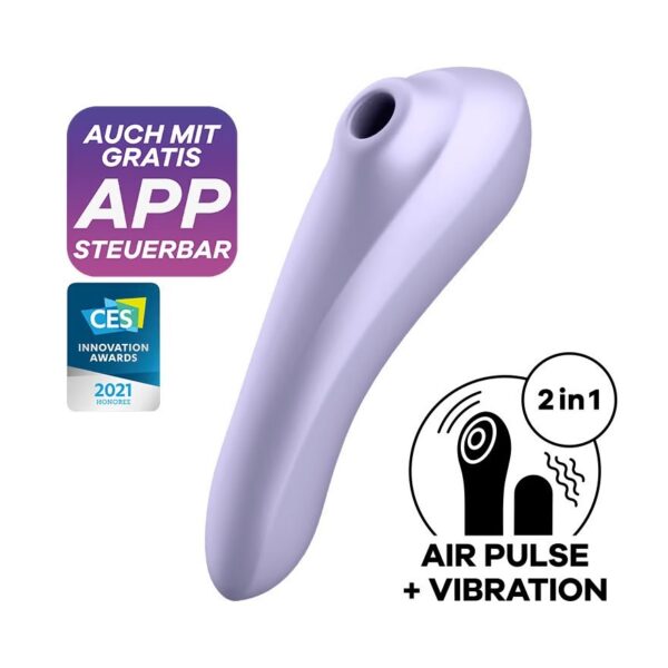 satisfyer dual pleasure vibrator connect app lila