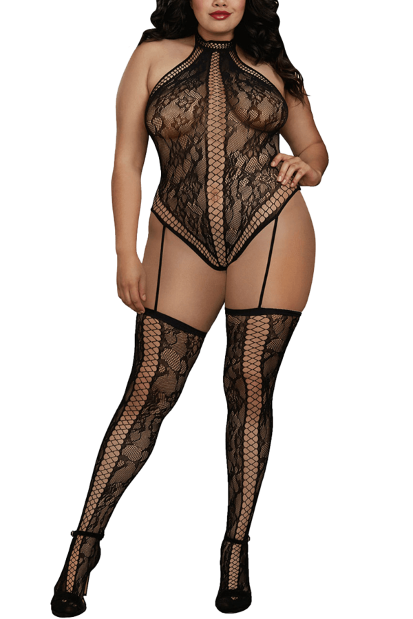 Bodystocking mit Cut-Outs Plus Size