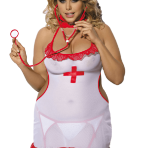 3tlg. Krankenschwester Outfit Plus Size