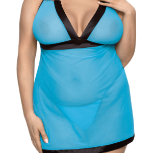 Negligee in Türkis Plus Size