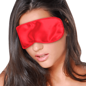 Augenmaske aus rotem Satin