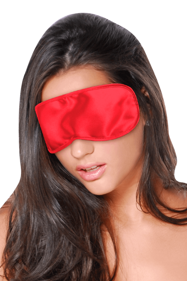 Augenmaske aus rotem Satin