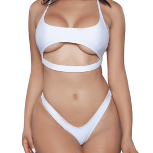 Bikini mit Cut-Out weiß