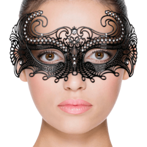 schwarze venezianische Maske