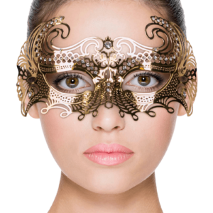 goldfarbene venezianische Maske