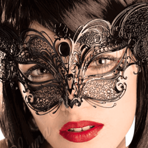 Venezianische Schmetterling Maske - Metall