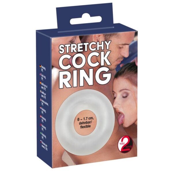 stretchy silicone cockring smooth milchig weiss