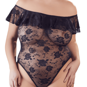 Carmenbody aus Spitze Plus Size