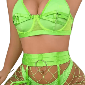 6tlg. Dessous Set neongrün