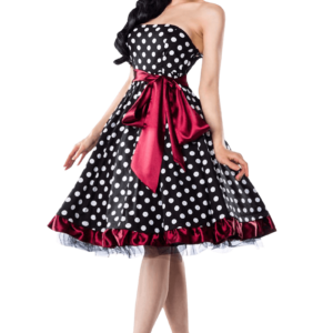 Gepunktetes Rockabillykleid rot