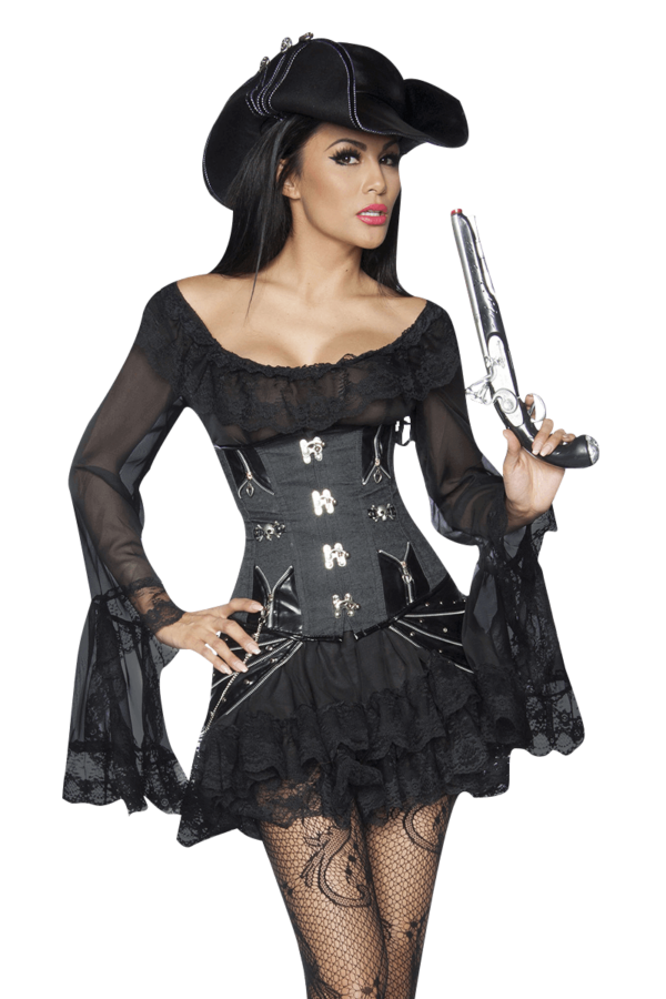 Piratenkleid schwarz