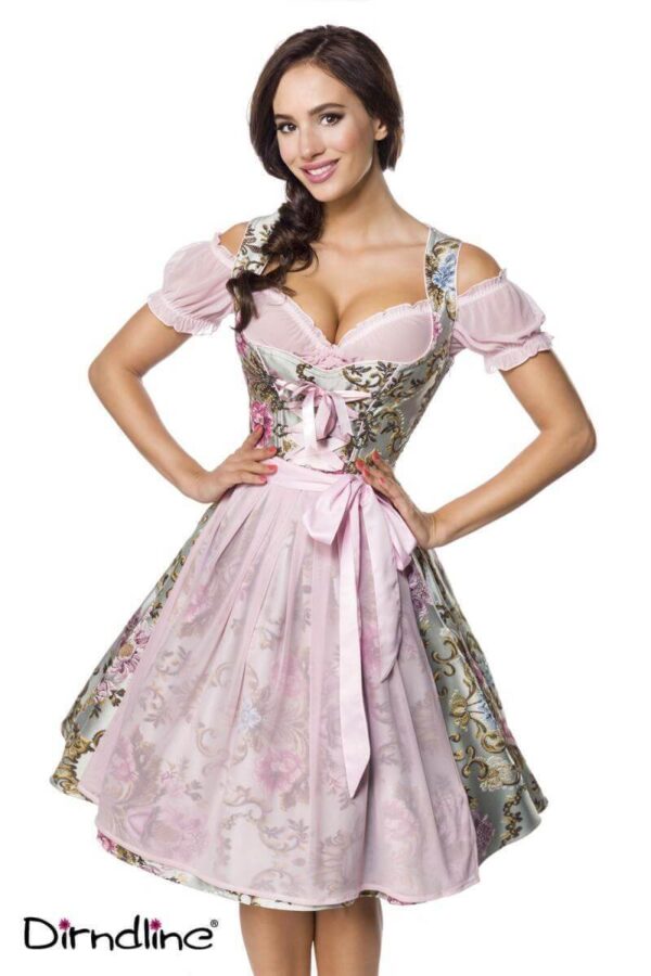 3tlg Luxuriöses Dirndl in rosa