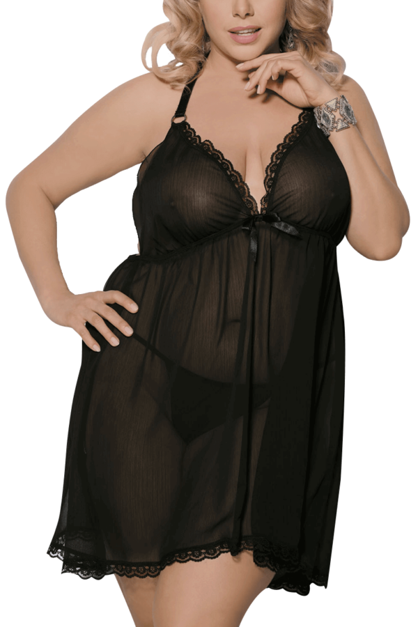 Neckholder Babydoll Plus Size