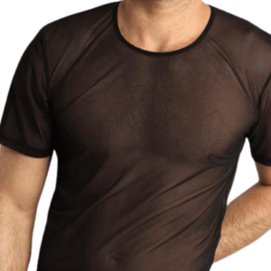 schwarzes Herren Netzshirt