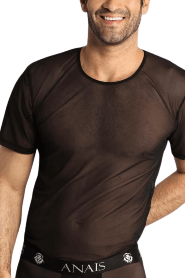 schwarzes Herren Netzshirt