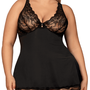 Plus Size Babydoll mit Spitze