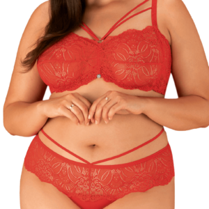 zartes Dessous Set rot Plus Size