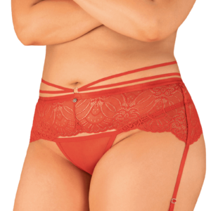 roter Strapsgürtel Plus Size