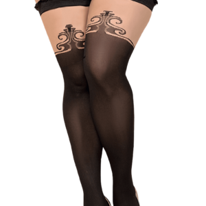 Plus Size Stockings mit Rüschen und Mustern