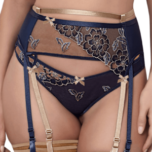 Strapsgürtel in blau gold