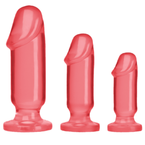 Rotes Analdildo Set S M L