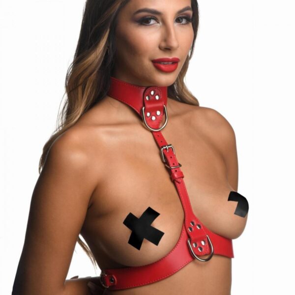 STRICT FEMALE CHEST HARNESS BDSM-Brustgurt (Rot)