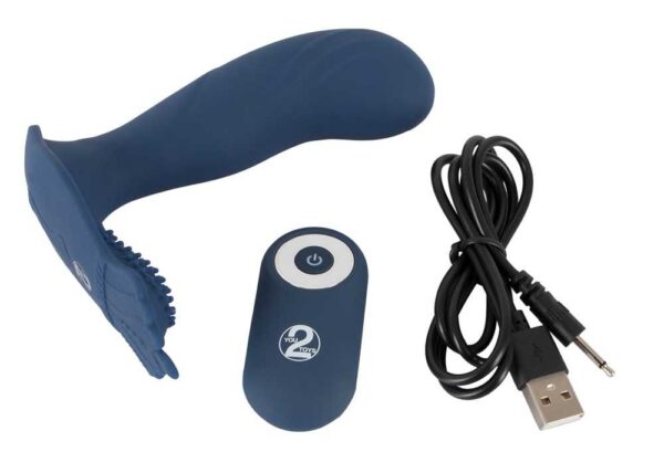 Vibrating Butt Plug With Nubs You2Toys Blau