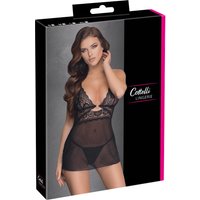 Babydoll plus String aus Powernet und Spitze