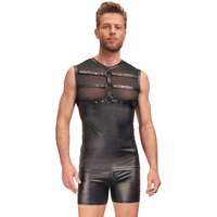 Top aus elastischem Powernet und trendigem Mattlook