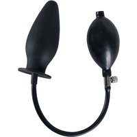 True Black Large: Analplug mit Pumpe