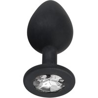 Analplug aus Silikon mit Schmuckstein