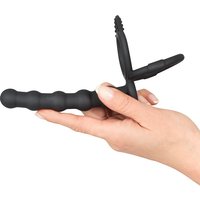 Black Velvets: Penis-/Hodenring mit Analplug