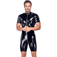 Lack-Kurzoverall mit 3-Wege-Reißverschluss