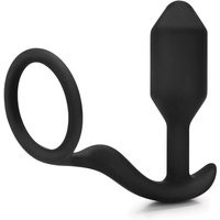 B-Vibe Snug & Tug: Silikon-Analplug mit Penisring (128g)
