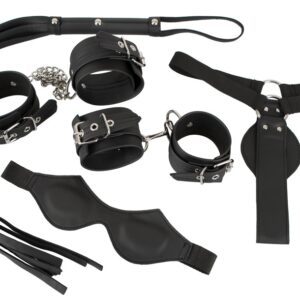 5-teiliges Bondage Set Vegan Fetish Schwarz