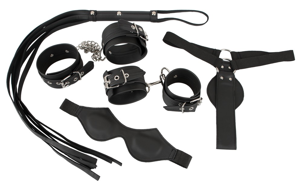5-teiliges Bondage Set Vegan Fetish Schwarz 1 5-teiliges Bondage Set Vegan Fetish Schwarz