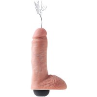 King Cock 8" Squirting Cock with Balls: Dildo