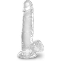 King Cock Clear 7": Naturdildo mit Hoden