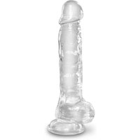 King Cock Clear 8": Naturdildo mit Hoden