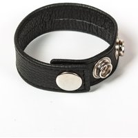 Black Label 3 Snap Leather Cock Ring: Penis- und Hodenriemen