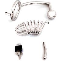 Chastity Cage with Screw: Keuschheitskäfig mit 45mm Ring