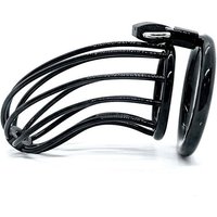 Black Label Stainless Steel Black Chastity Outlined: Edelstahl-Peniskäfig