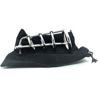 Black Label Stainless Steel Chastity Curator: Edelstahl-Peniskäfig mit Eichel... (50mm)