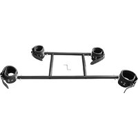 Black Label Stainless Steel Deluxe Pranger: Pranger mit Lederfesseln