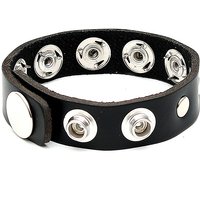 Leder-Penisriemen mit Nieten + Innendornen