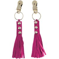 Nippelklemmen mit Velourlederfransen